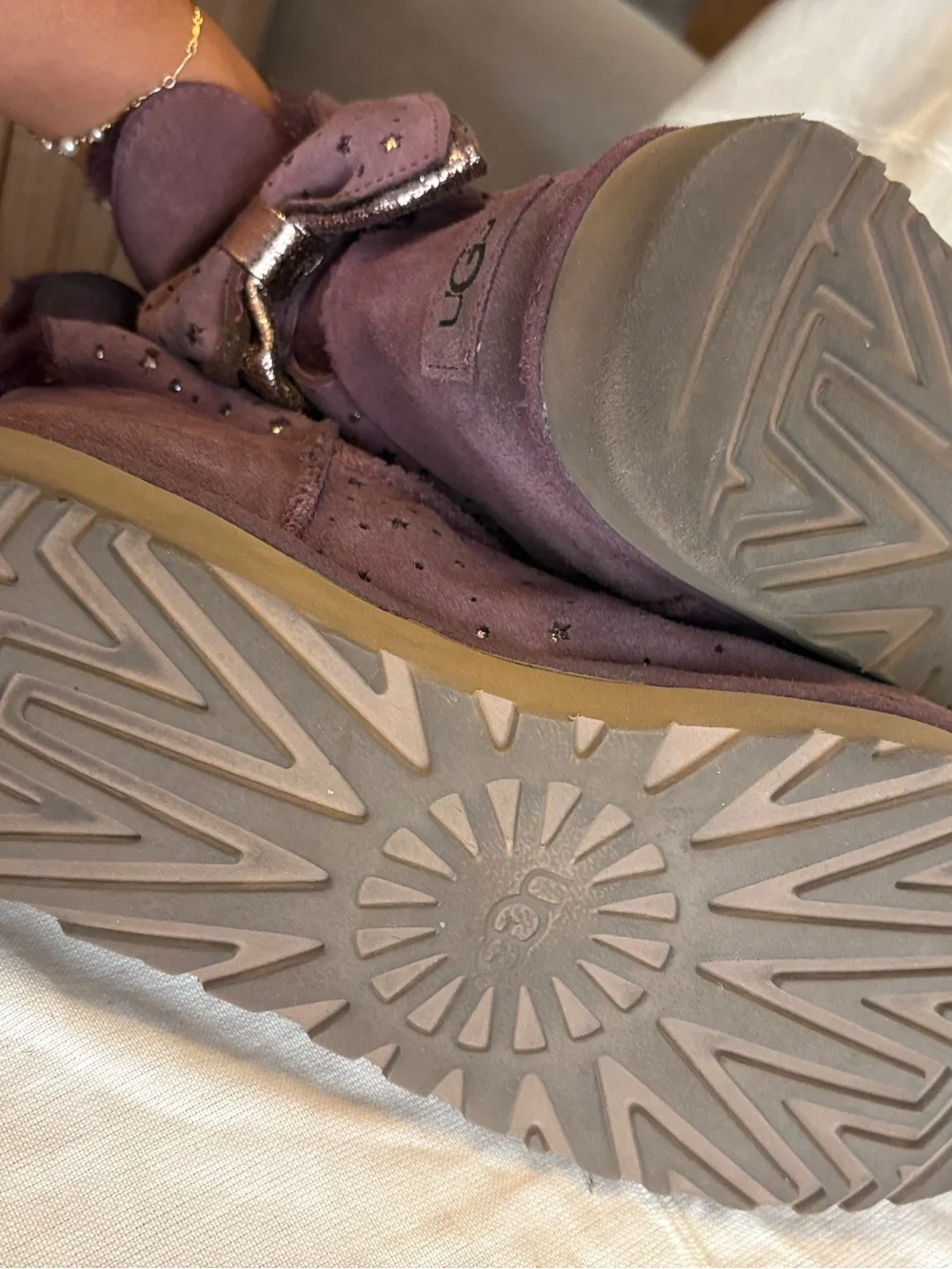 UGG Stargirl Bow Mini boots in a purple 